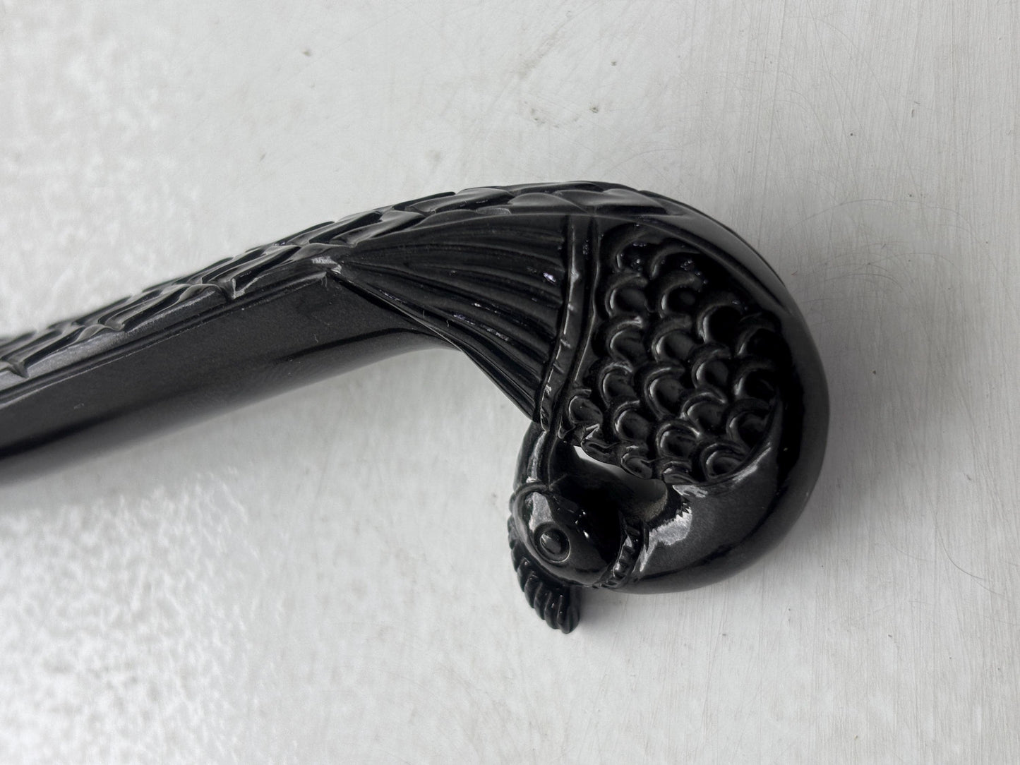 Mughal Artifact-Inspired Handcarved Spoon | Rock Crystal & Black Jade Stone | Unique Carved Spoon | Historical Decor | Collector Gift