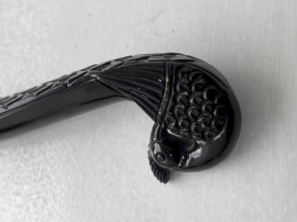 Mughal Artifact-Inspired Handcarved Spoon | Rock Crystal & Black Jade Stone | Unique Carved Spoon | Historical Decor | Collector Gift