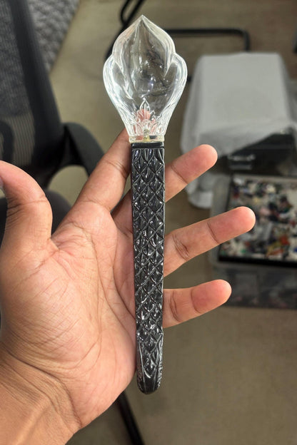 Mughal Artifact-Inspired Handcarved Spoon | Rock Crystal & Black Jade Stone | Unique Carved Spoon | Historical Decor | Collector Gift