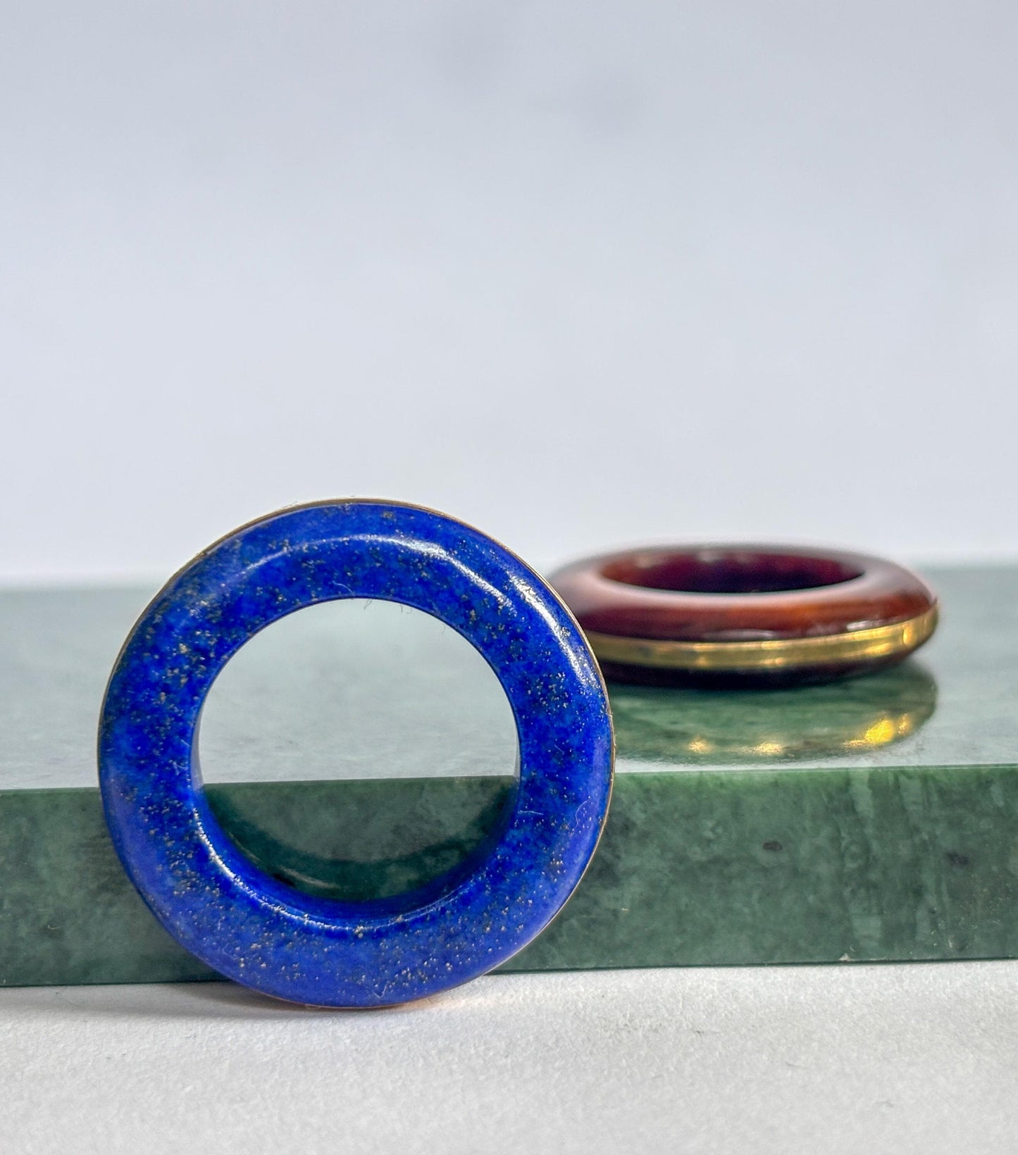 One of a Kind Lapis Lazuli Stackable Ring in 18k Recycled Solid Gold | Handmade Gemstone Ring | Eco-Friendly Fine Jewelery