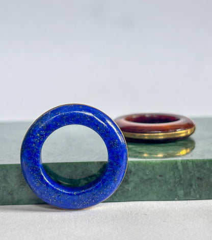One of a Kind Lapis Lazuli Stackable Ring in 18k Recycled Solid Gold | Handmade Gemstone Ring | Eco-Friendly Fine Jewelery