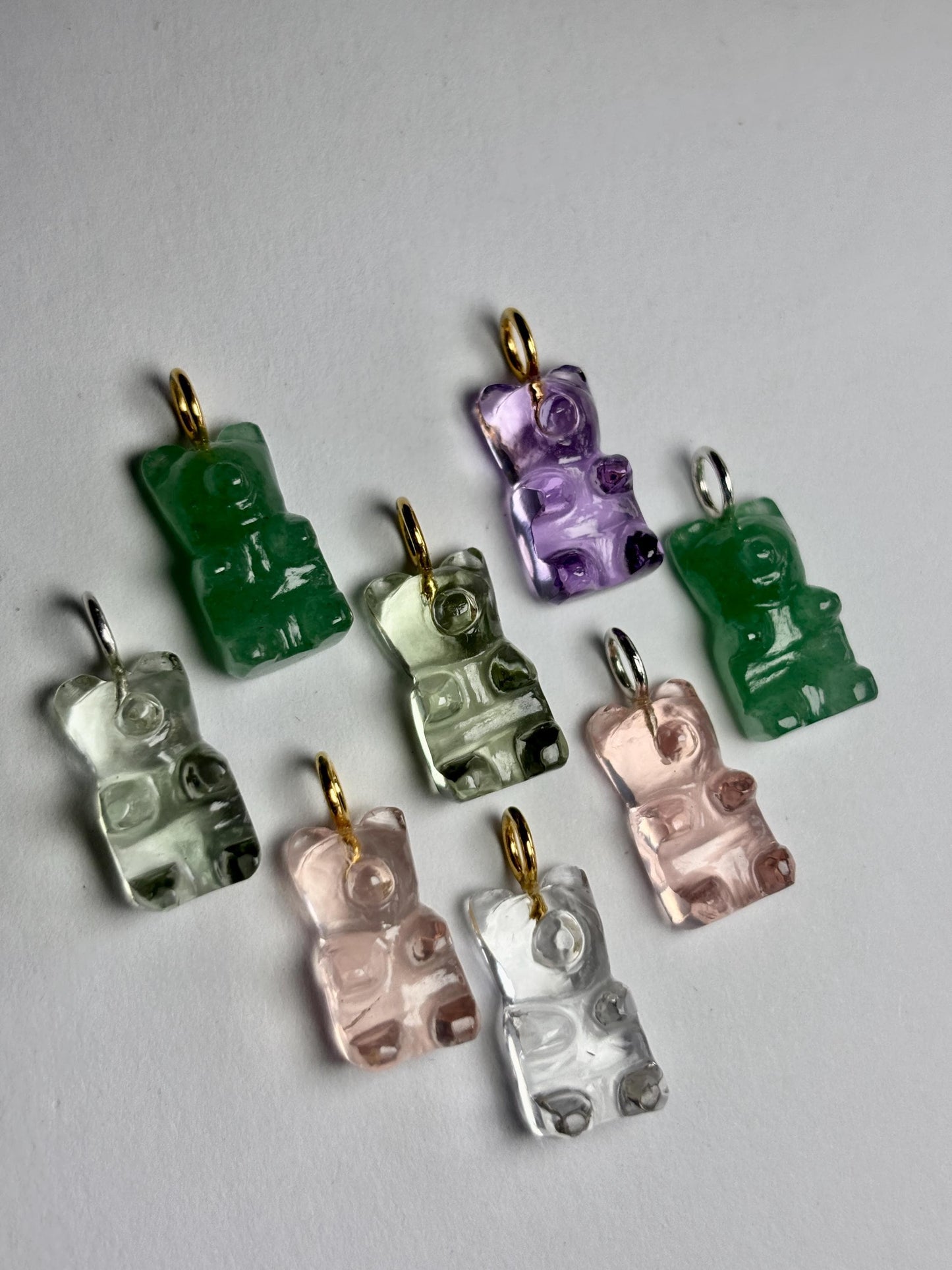 Handcarved Bear Pendant in Natural Gemstone | Precision Carved Animal Charm | Crystal Animal Totem Necklace | Healing Stone Jewelry Gift